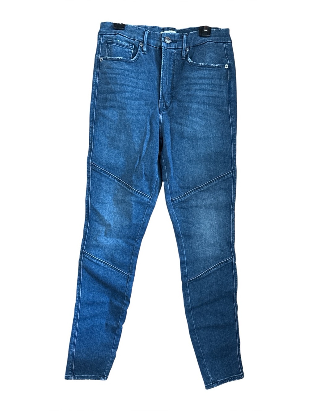 Good American Good Waist Moto Skinny Jeans Blue Stretch Women’s Size 6/28
